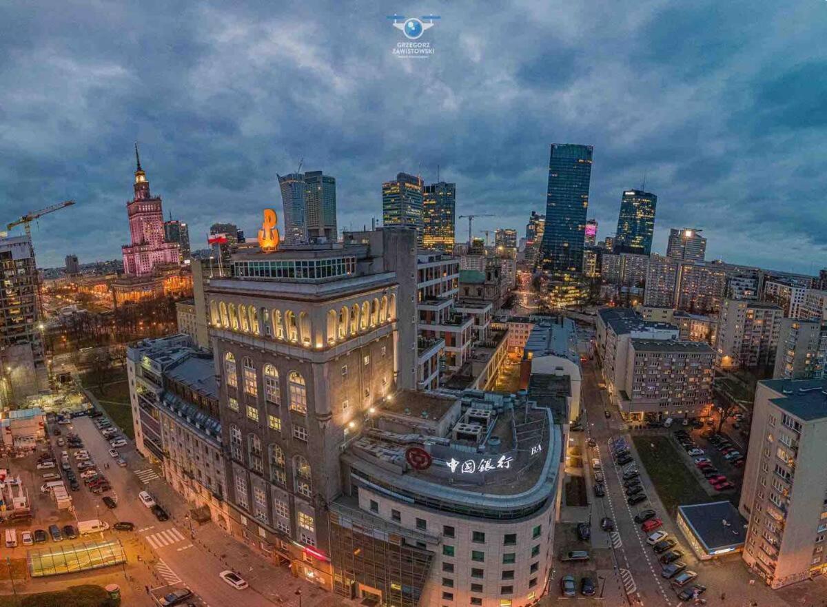 Super Apartment Yellow 2X Metro Fast Wifi 1 Gbs Netflix Panorama Miasta Warszawa Exteriör bild