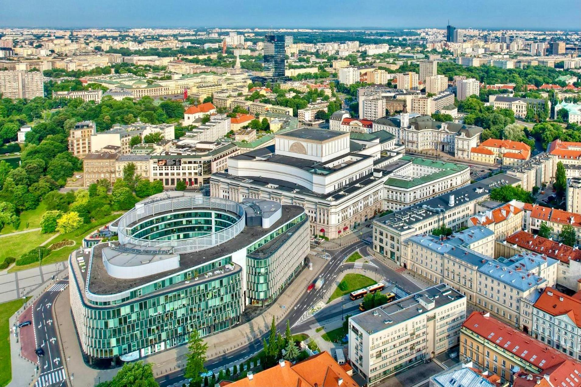 Super Apartment Yellow 2X Metro Fast Wifi 1 Gbs Netflix Panorama Miasta Warszawa Exteriör bild