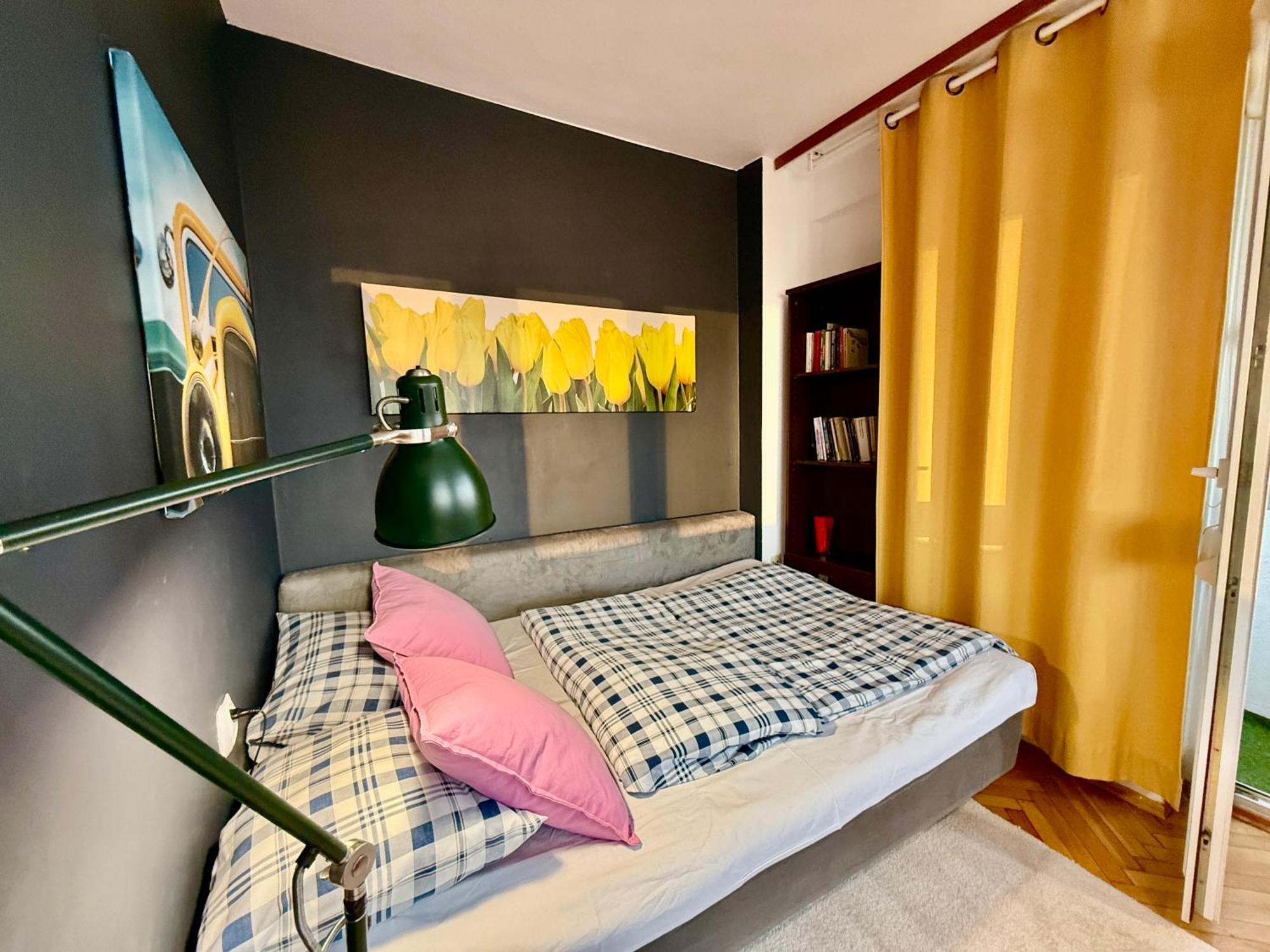 Super Apartment Yellow 2X Metro Fast Wifi 1 Gbs Netflix Panorama Miasta Warszawa Exteriör bild